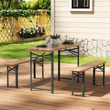 Wooden Picnic Bench Table Portable Folding Pub Bench Picnic Table / Bench / Sets
