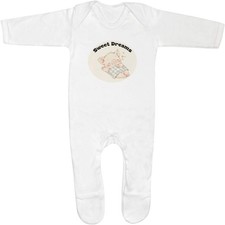 'Sweet Dreams with Sleeping Pig' Baby Romper Jumpsuits / Sleep suits (SS052373)