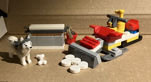 Lego snow scooter plough - lego, day