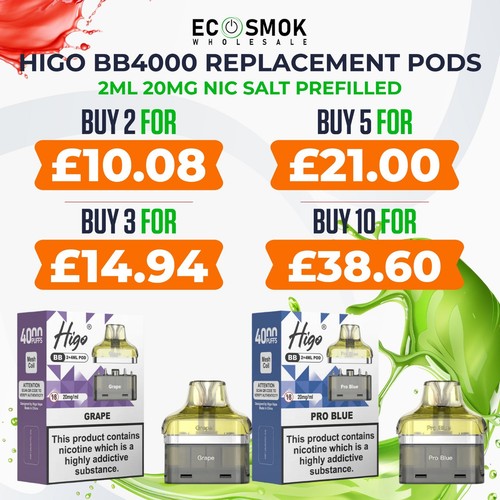 Higo bb4000 replacement pods - replacement,