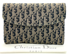 Auth Christian Dior Trotter Black Canvas Pouch Clutch Bag W/D.bag NS100586