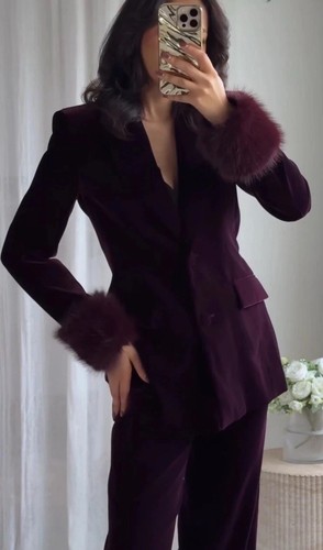 Zara velvet blazer with - zara, faux
