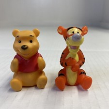 Winnie The Pooh And Tigger Figurine Purple Nose Vintage 1970s Plastic
