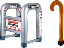 35” Inflatable Blow Up Walking Stick & Walking Printed Zimmer Frame Party Jokes