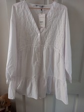 Zara White Embroidered