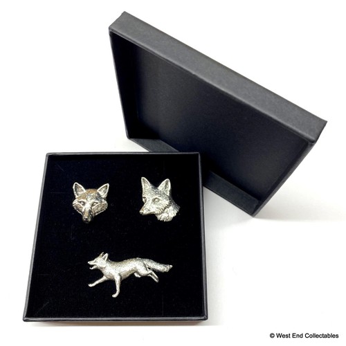 Red fox brooch box set - 3,