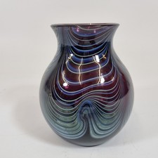 Okra Art Glass Vase Purple