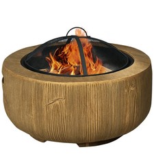 Outsunny fire pit with spark - outsunny,