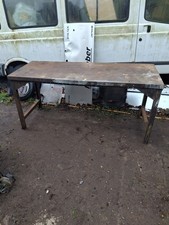 Old Vintage Steel Work Bench