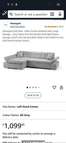 Corner sofa bed with - bed,