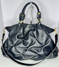 Smythson Of Bond St Nancy Quilted Black Leather Satchel Bag W Crossbody Strap