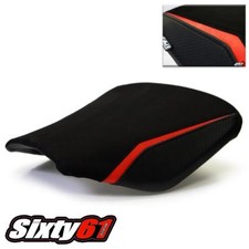 Honda RC51 SP1 SP2 Seat Cover Luimoto 2000-2006 Suede Carbon Black Red Front