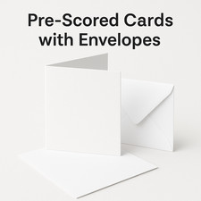 White Pre-Scored Card Blanks A5 & A6 with Envelopes – 250–400gsm