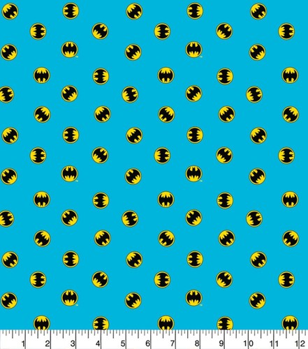 Batman logo blue - blue, cotton