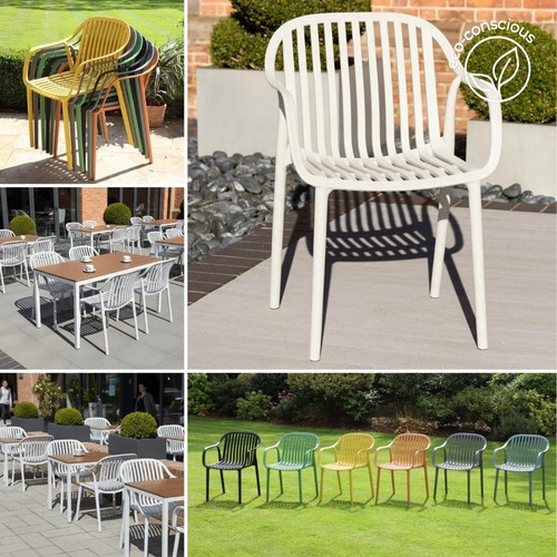 Stackable cream outdoor - stackable, chair