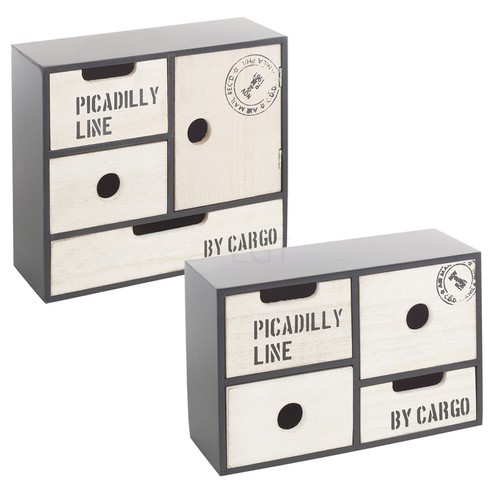Wooden drawers storage box - 4,