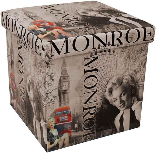 Folding storage ottoman cube - folding,