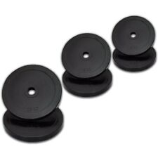 2” Olympic rubber coated bumper disc weights plates 10kg/15kg barbell tri grip