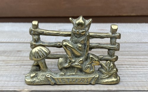 Vintage brass pixie letter - vintage,