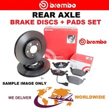 BREMBO Rear Axle BRAKE DISCS + PADS SET for TOYOTA AVENSIS Combi 1.8 2003-2008