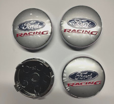 4 Pcs FORD RACING FITS MOST MODELS 60MM WHEEL CENTRE CAPS FOCUS FIESTA KA KUGA
