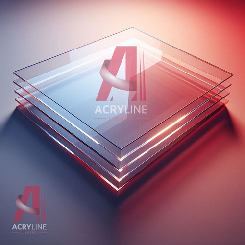 Transparent plastic square - transparent,