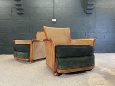 Pair of French Cherry Framed Bergere Armchairs