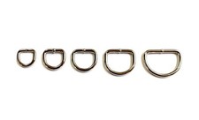 Welded D-Ring 10mm -  38mm Nickel Plated Webbing Straps Bags Dog Leads Crafts