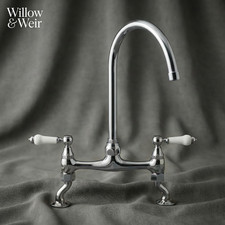 Chrome Bridge Kitchen Mixer