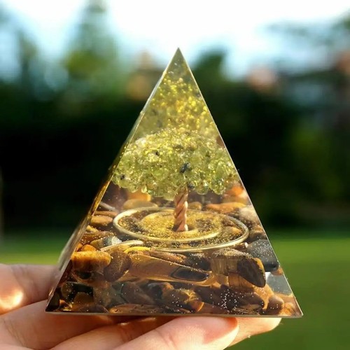Peridot tiger eye orgone - tiger,