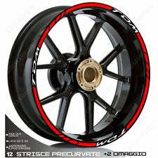 PROFILI ADESIVI SPORT CERCHIO RUOTA GRAFICA TDM 850 900 BIANCO ROSSO