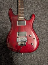 Ibanez Joe Satriani JS100 TR Electric Guitar - Transparent Red - Edge Trem