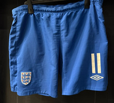 Umbro Blue England Football Shorts 2010 XL #11