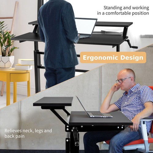 Tier ergonomic computer - 2-tier,