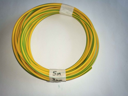 Wire sleeving 3mm pvc - 3mm, earth