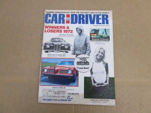 Car and driver - driver, 1973