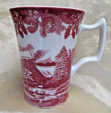 Spode Winter's Scene Red White