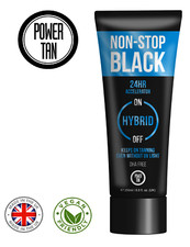 Power Tan Non-Stop Black Hybrid (DHA Free) UV Sunbed Tanning Accelerator 250ml