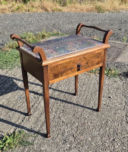 Edwardian piano stool - edwardian,