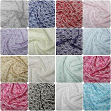 Pretty Budget Floral Lace Wedding Craft Dress Fabric Material All Colour 114cm