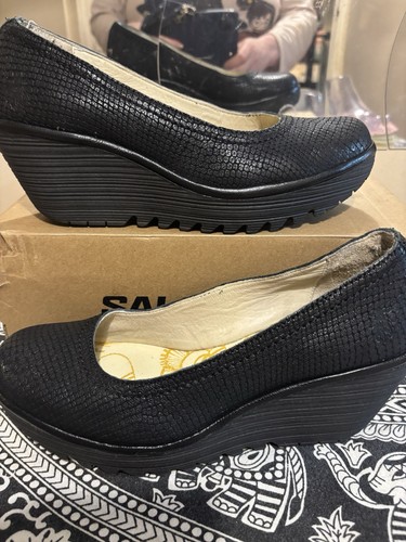 Fly london blade leather - london, wedge
