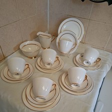 Royal Albert white with gold rim teaset 20 piece 