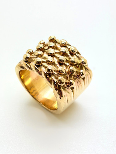 9ct yellow solid gold - gold, row
