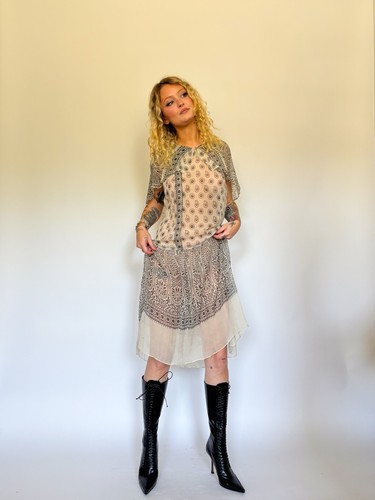 Vintage 1920 silk - silk, chiffon