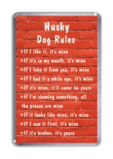 Husky Dog Rules, Funny Dog