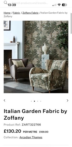 Zoffany italian garden fabric - italian,
