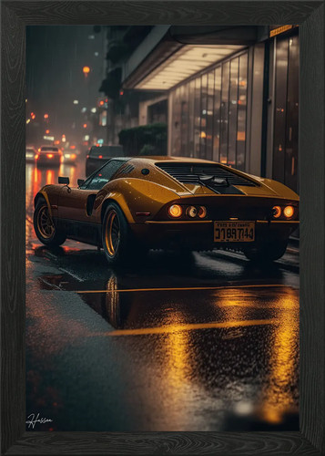 Gold lamborghini miura - miura, car