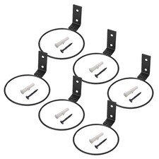  6pcs Wall Mounted Planter Ring: 5inch Black Metal Flower Pot Holder Heavy Duty