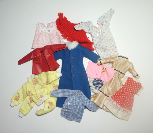 Vintage dolls clothes - , lot