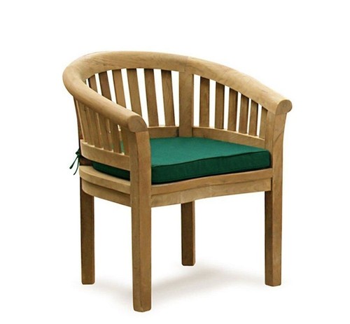 Teak curved garden chair - curved,